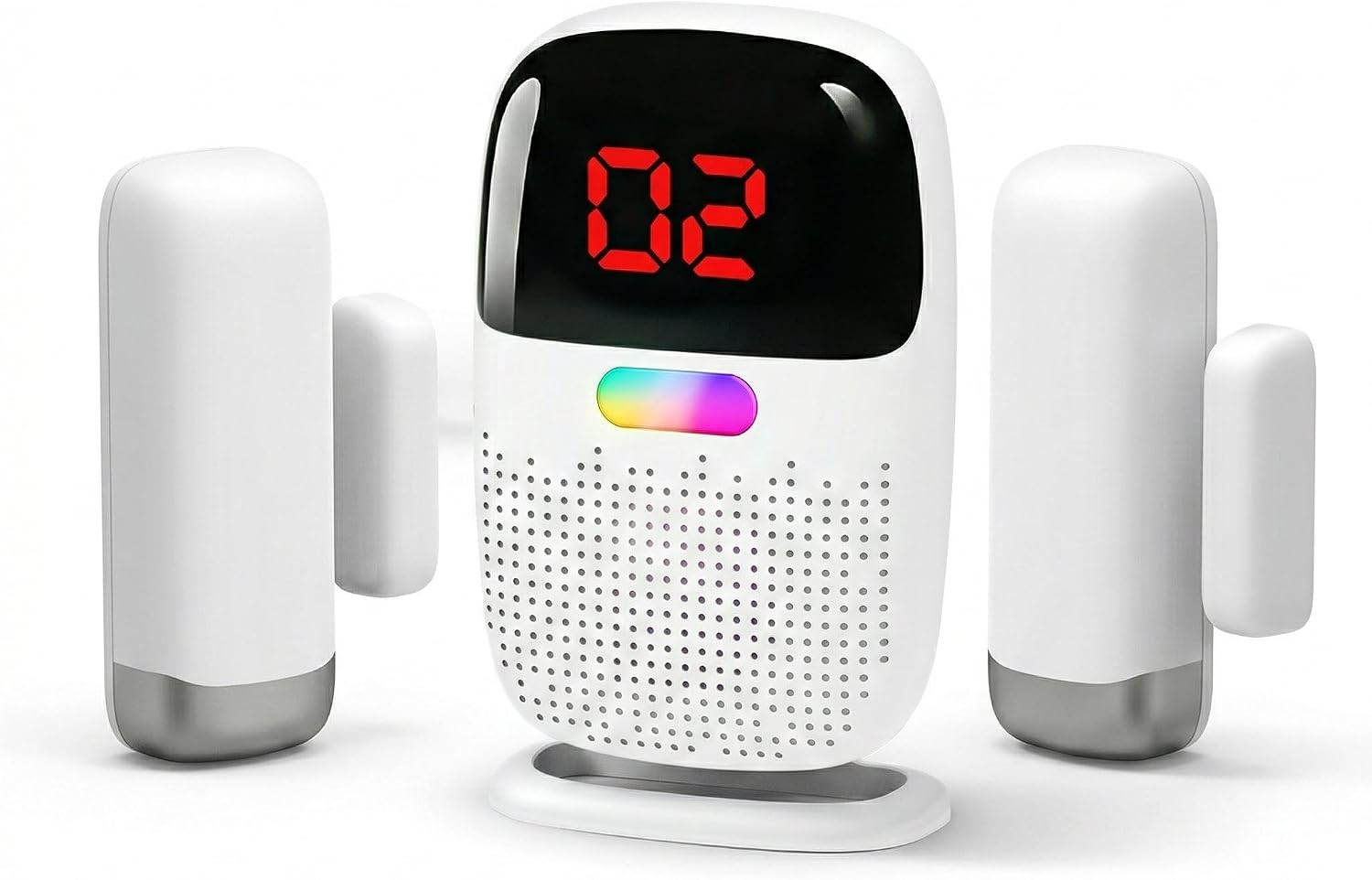 Magnetic door exit alarm caregivers use when a parent with dementia starts wandering