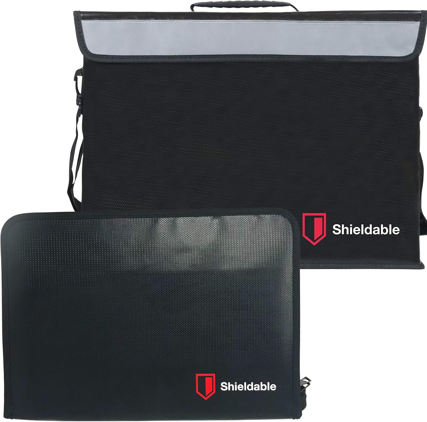 Fireproof document bag caregivers use to store a parent's POA, deeds, and insurance papers after the first document sweep