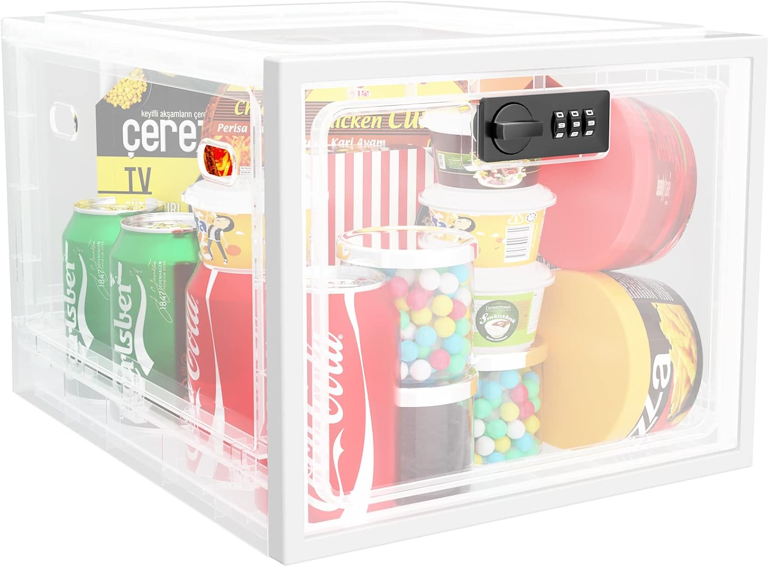 Locking medication box caregivers use when taking over a parent's dementia medication schedule